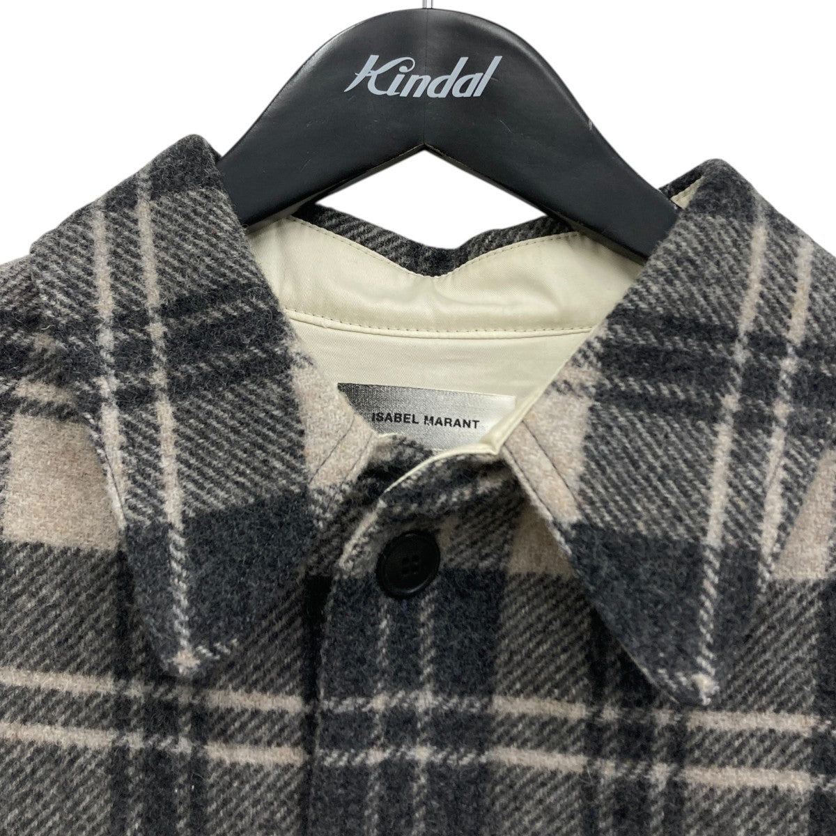 ISABEL MARANT GERVON JACKETウールチェックシャツVE1126-22P005H 古着・中古-3枚目のアイテム画像