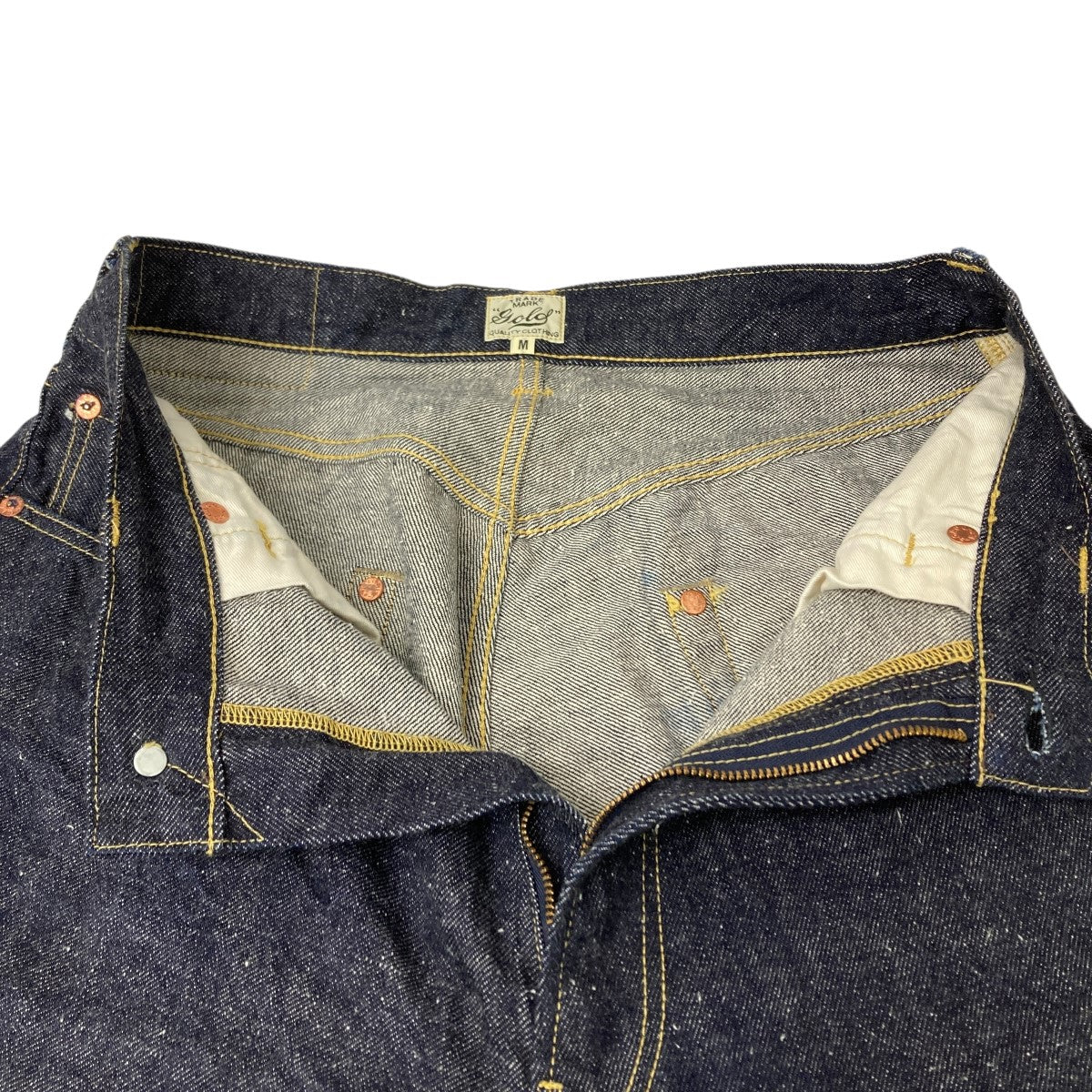 GOLD(ゴールド) ネップ加工デニムパンツ GL42505A インディゴ サイズ