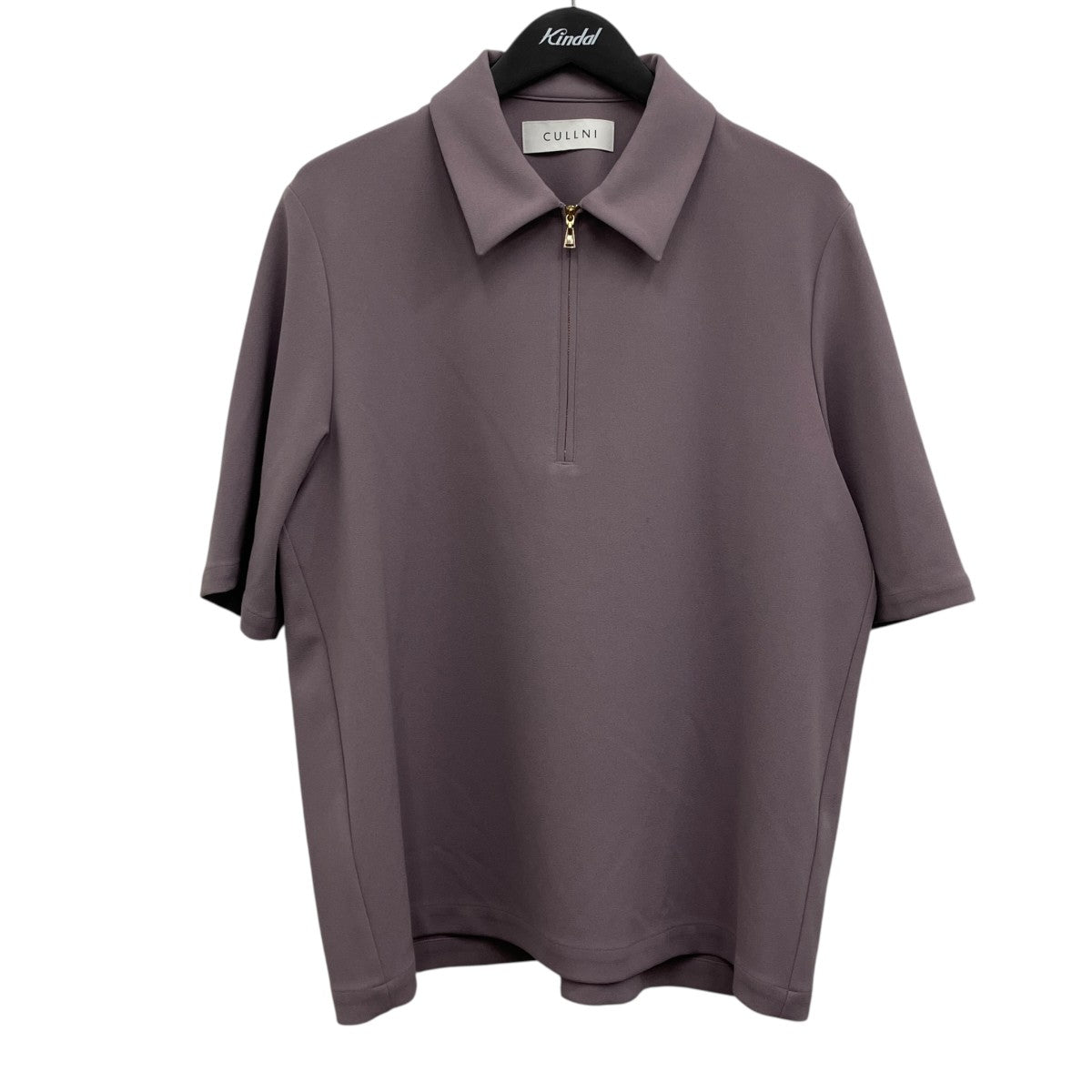 CULLNI(クルニ) Stretch Georgette ZIp Up Polo Shirt ハーフジップ