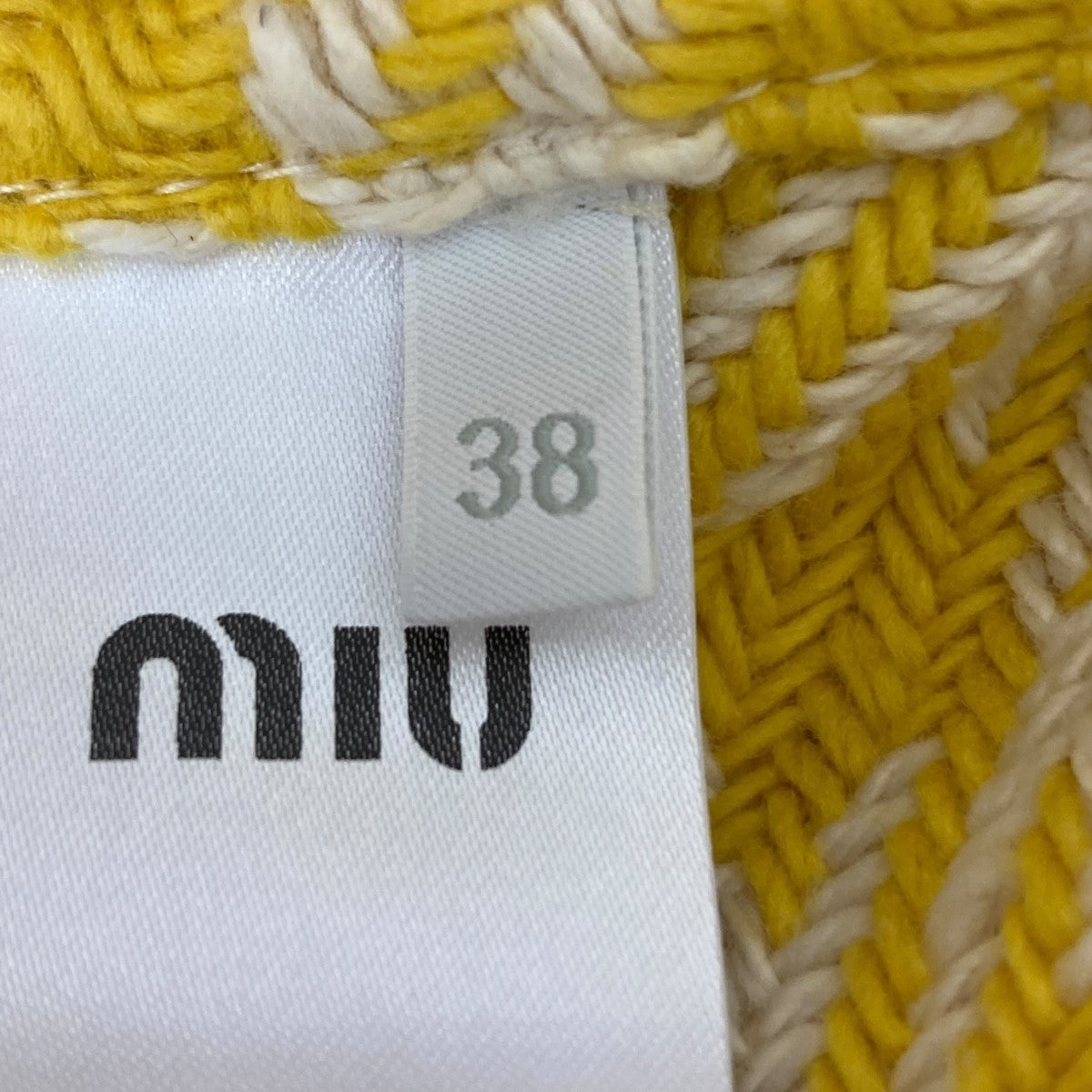 MIU MIU(ミュウミュウ) カーディガン MH1708 イエロー サイズ 38