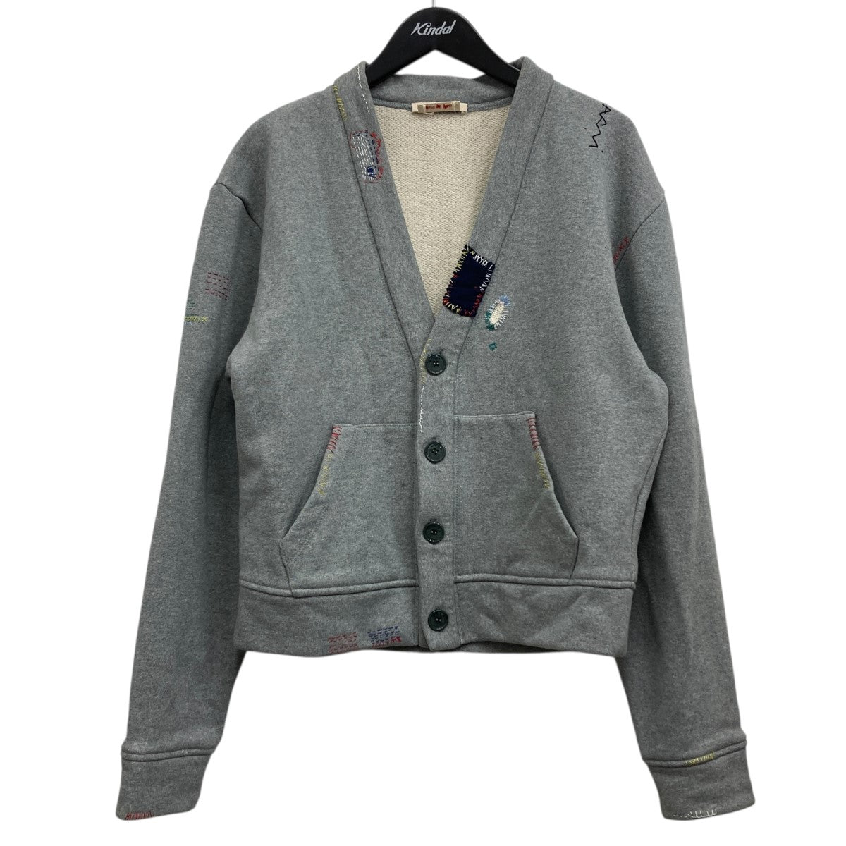 ステッチデザインスウェットカーディガン