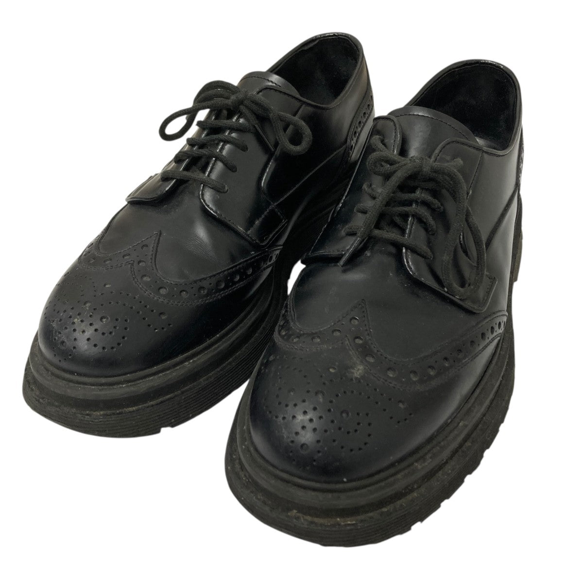 PRADA Lug Sole Brogues ウィングチップシューズ 2EE307 ブラック