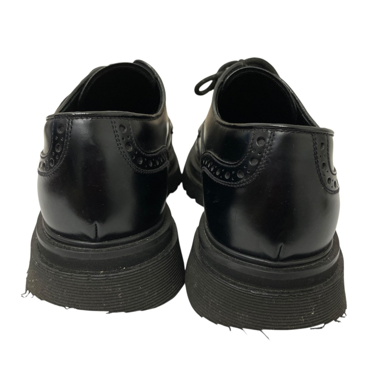 PRADA Lug Sole Brogues ウィングチップシューズ 2EE307 ブラック