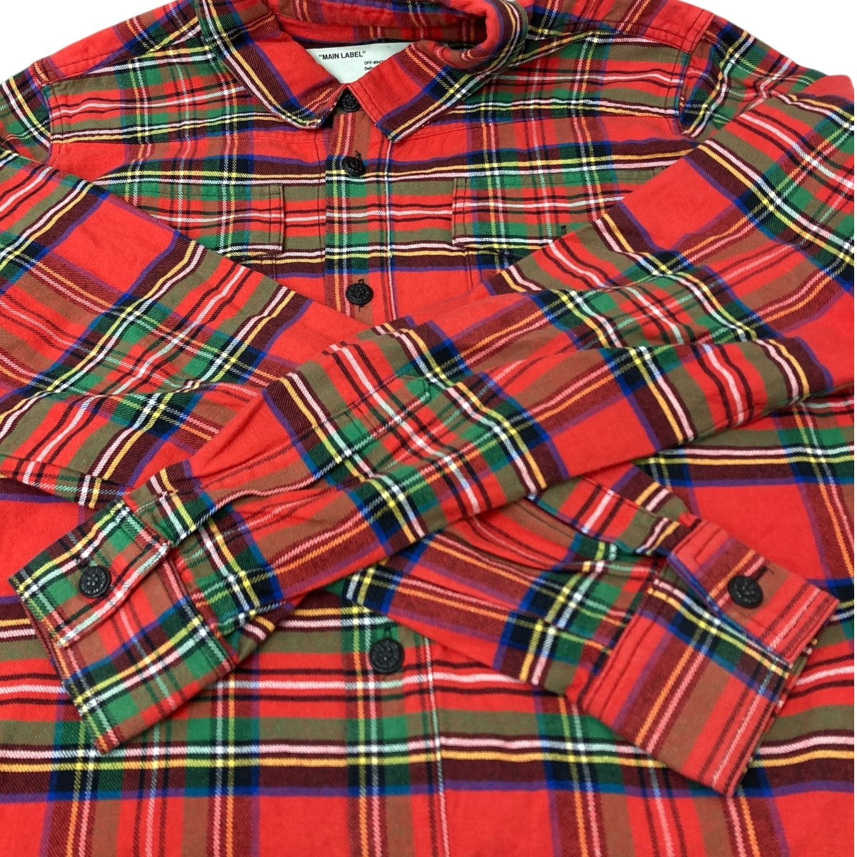 OFFWHITE(オフホワイト) チェックシャツ レッド サイズ M｜【公式