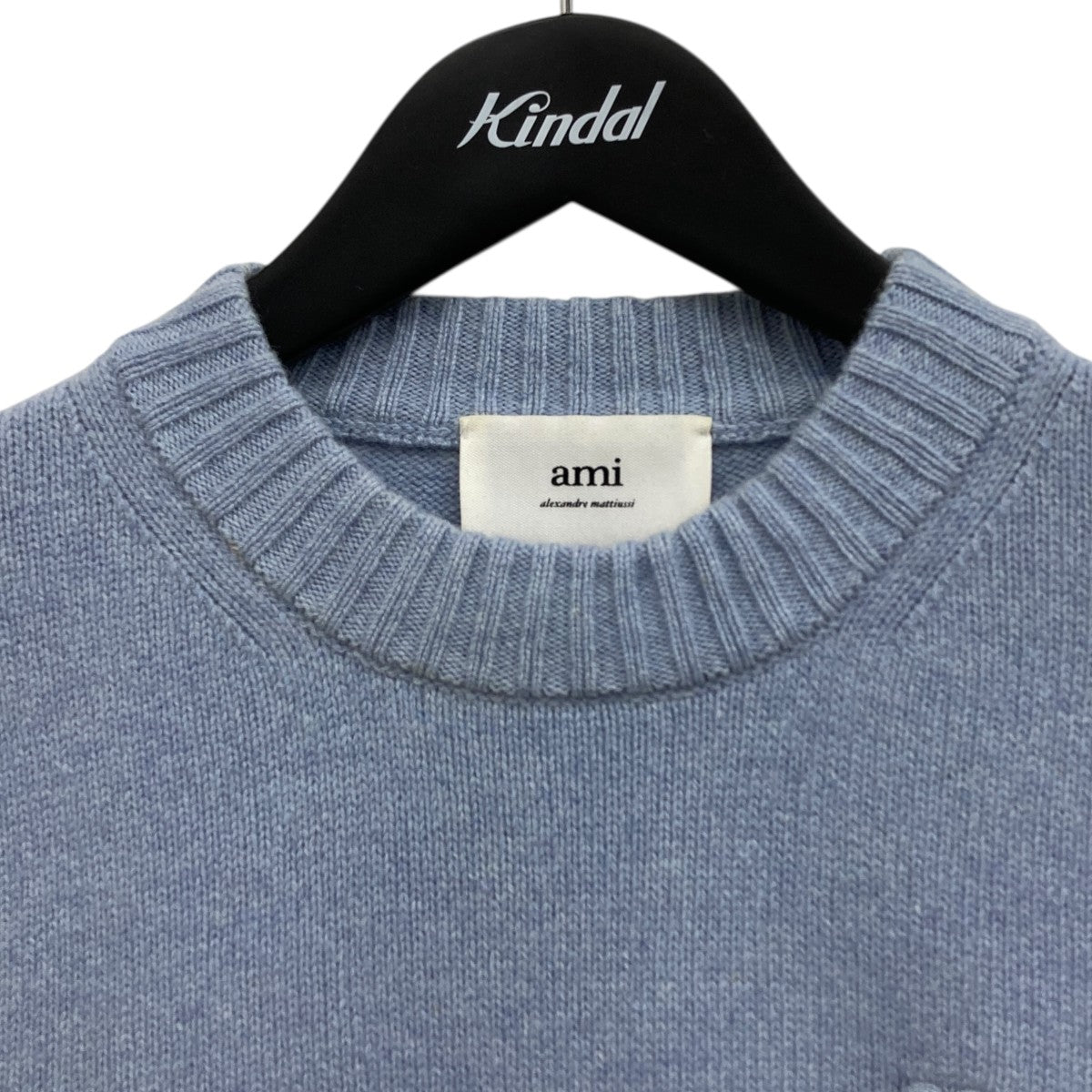 AMI PARIS(アミパリス) クルーネックニット ブルー サイズ XS｜【公式