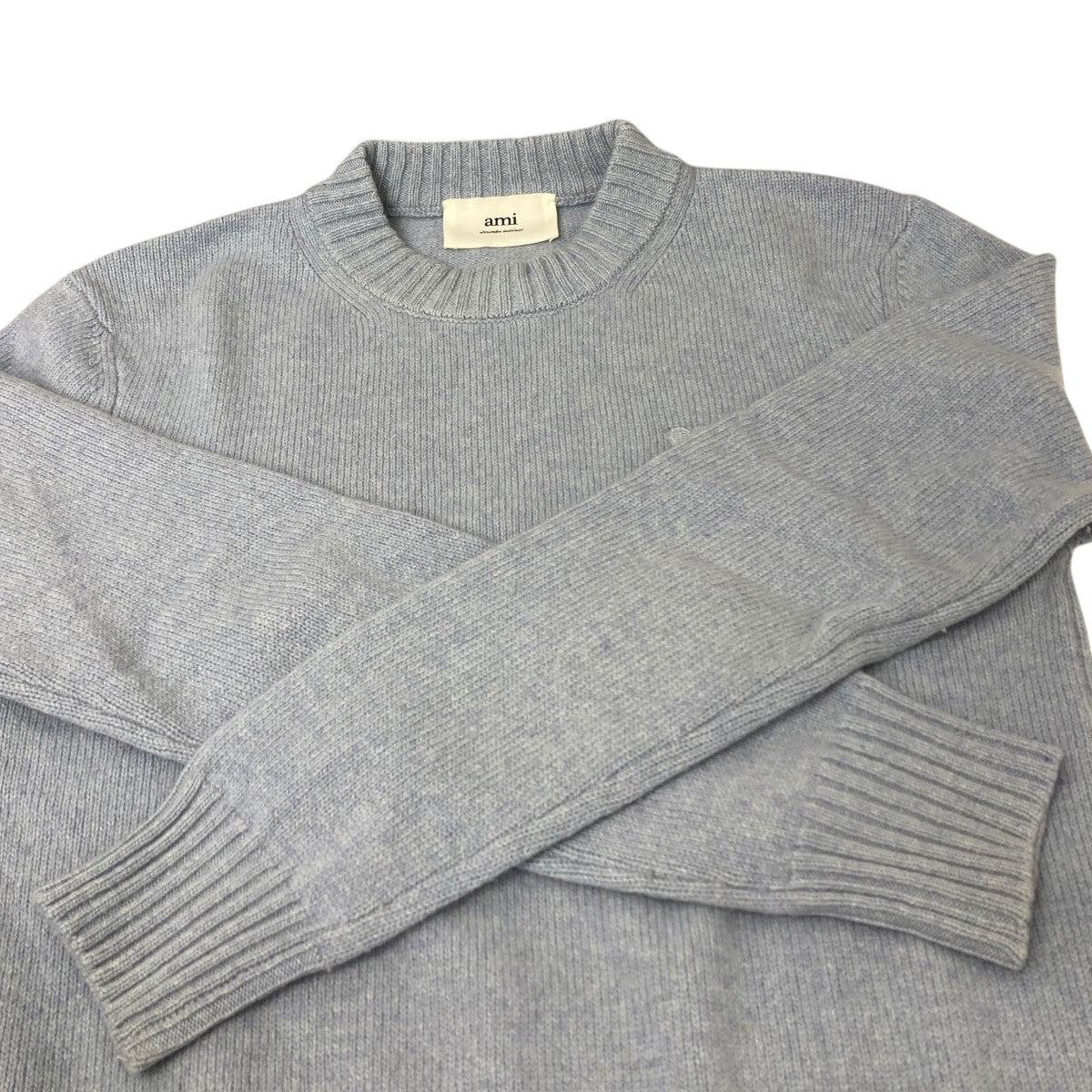 AMI PARIS(アミパリス) クルーネックニット ブルー サイズ XS｜【公式