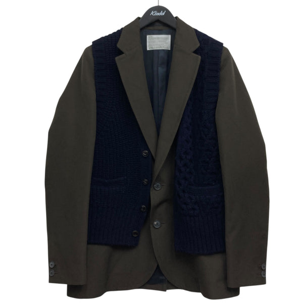 KOLOR(カラー) ドッキングテーラードジャケット 20WCM-J04104 ブラウン