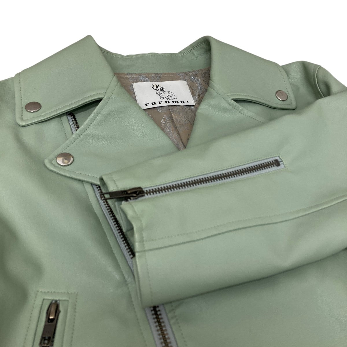 ジャケット・アウター rurumu: fallin angel SJK pale green rurumu(ルルムウ) holyghst charm riders ライダースジャケット
