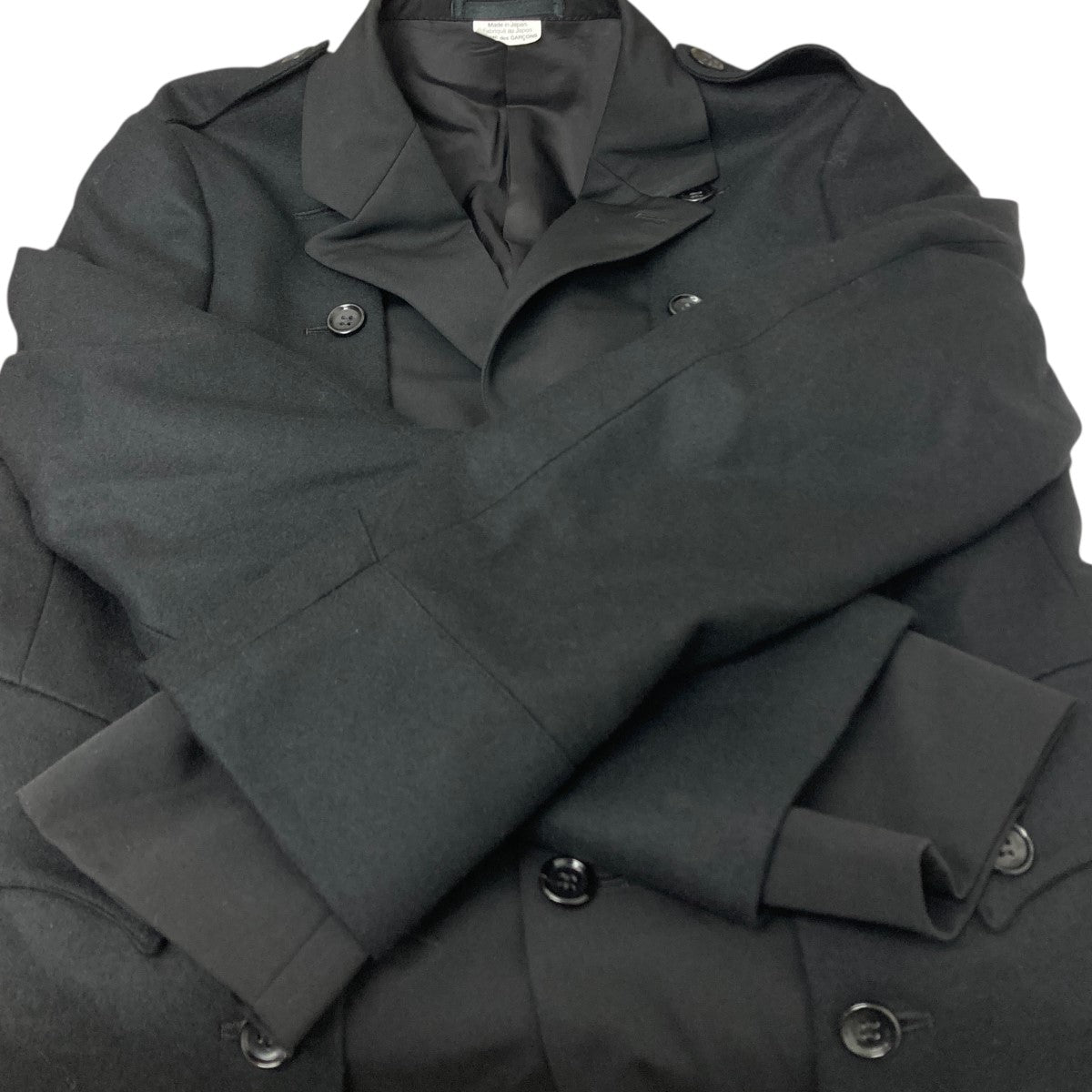 COMME des GARCONS HOMME PLUS ウールギャバジン×ウール／ナイロンフラノ ジャケット 古着・中古-4枚目のアイテム画像