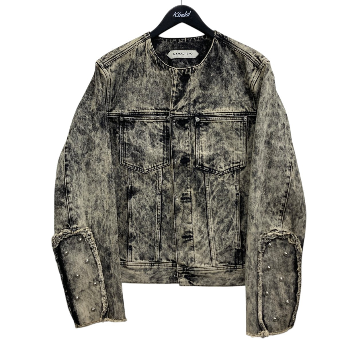 NAMACHEKO(ナマチェコ) WODE ブリーチ加工デニムジャケット ブラック