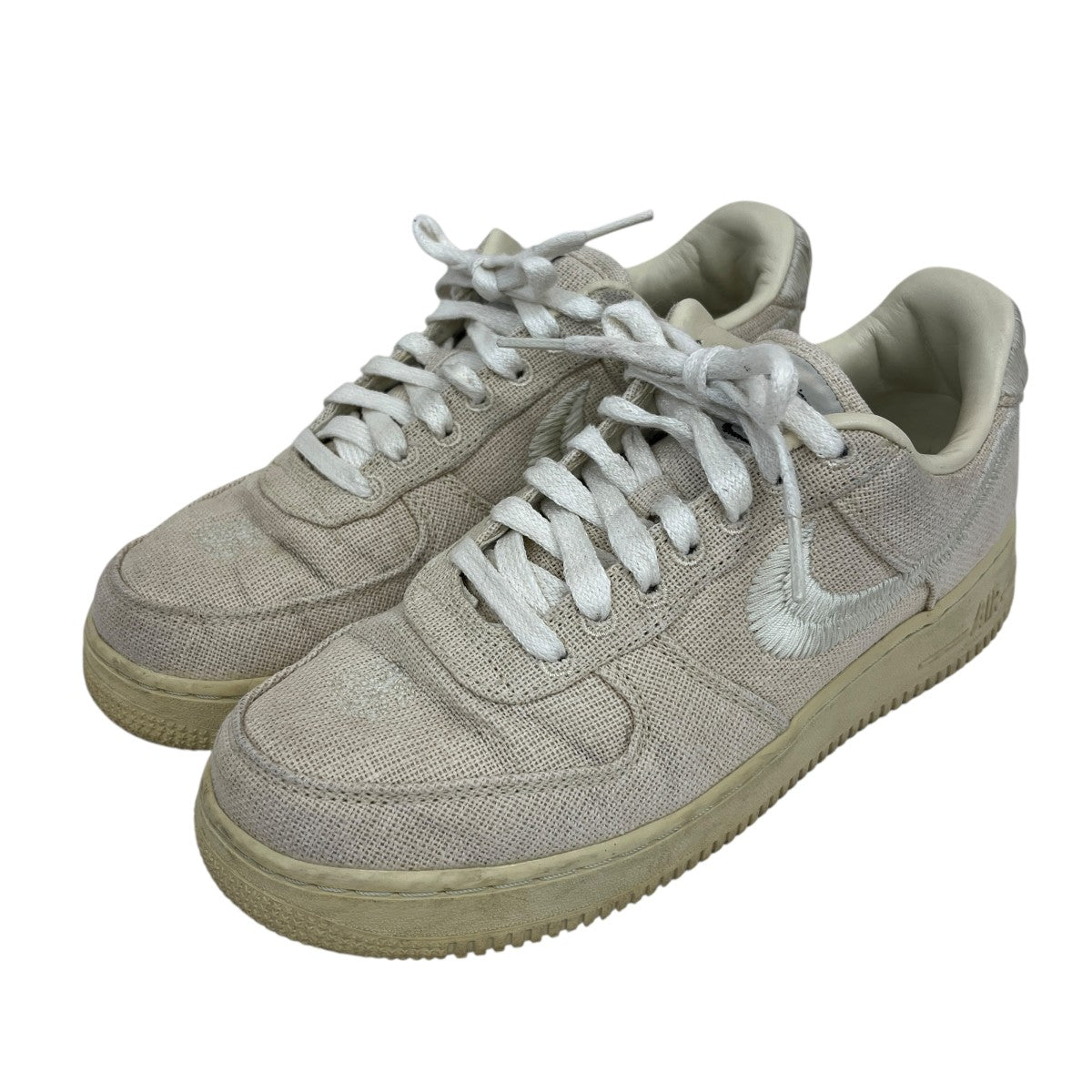 NIKE×stussy Air Force 1 Low Fossil StoneローカットスニーカーCZ9084-200 古着・中古-1枚目のアイテム画像