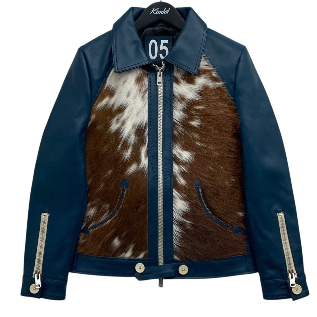 VALLET 05 ハラコ切替レザージャケット