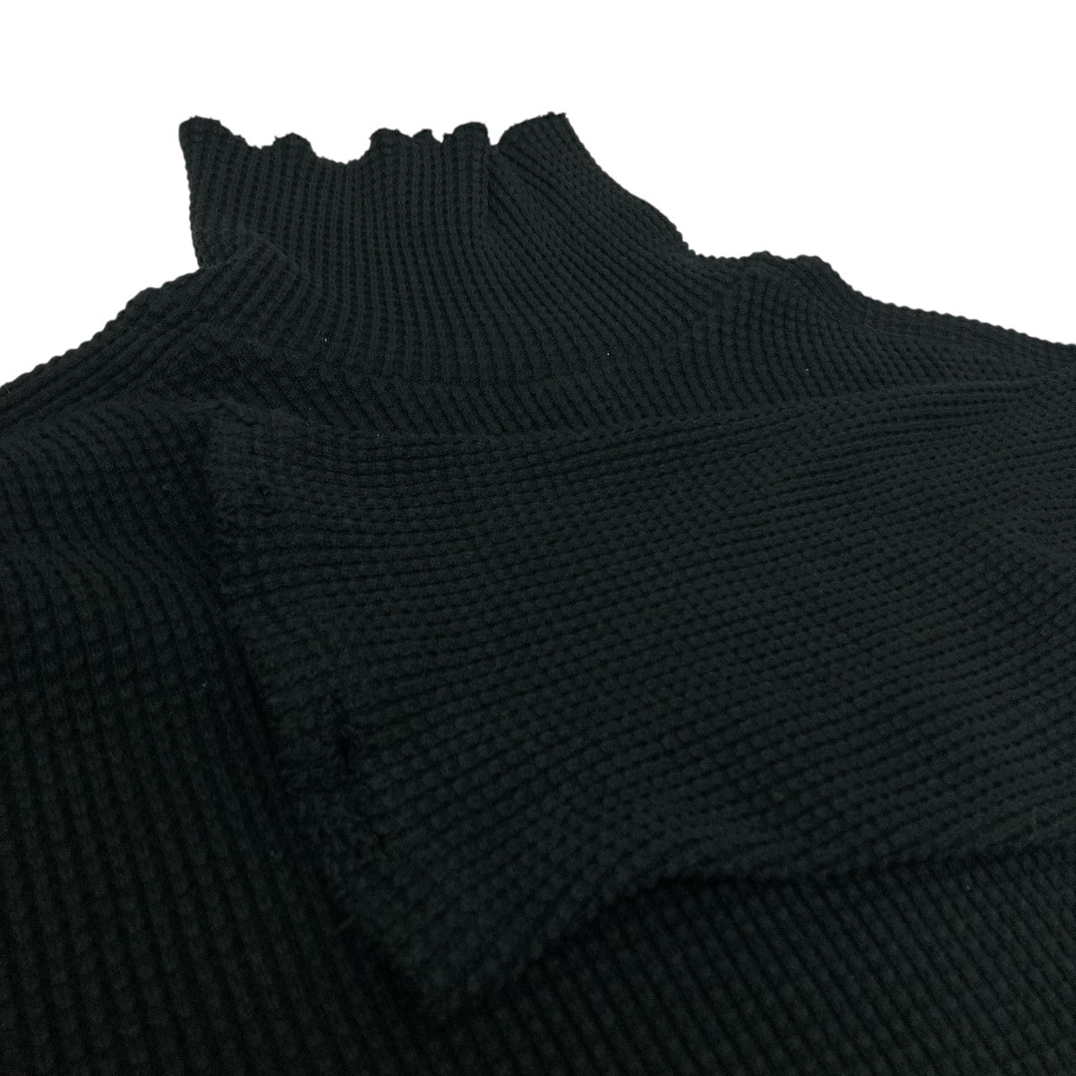 ANCELLM(アンセルム) HEAVYWAFFLE DAMAGE LS T-SHIRT タートルネック