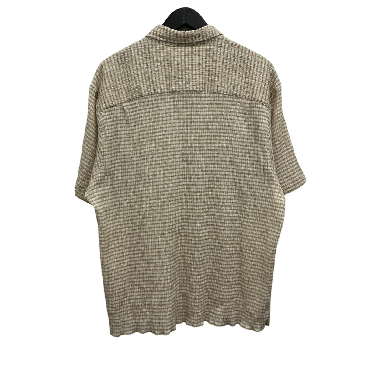 CRINKLED CHECK SS SHIRT チェックシアーシャツ