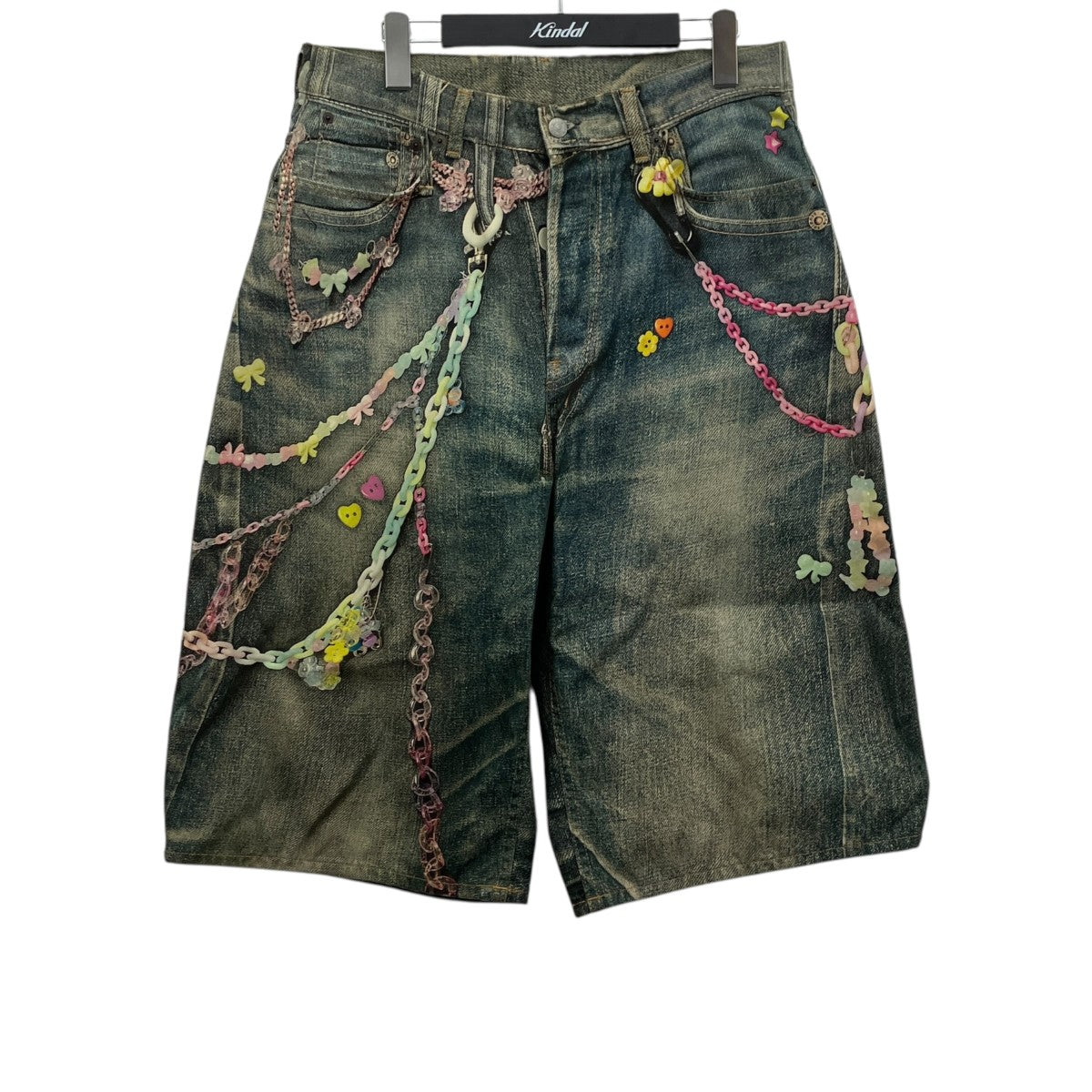 Denim shorts - loose fit トロンプルイユハーフデニム