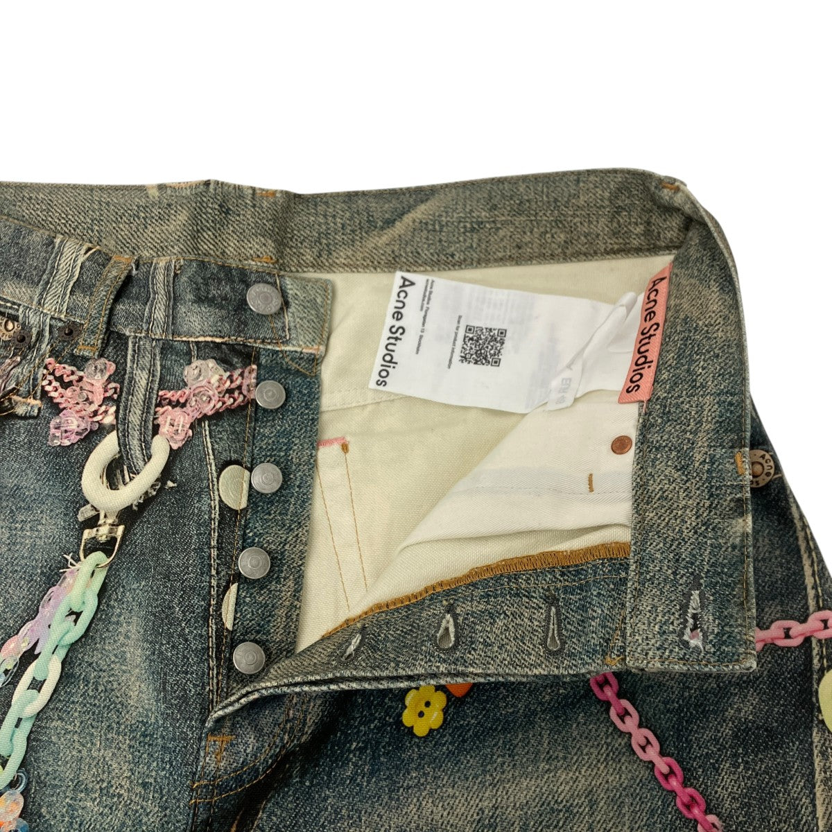 Denim shorts - loose fit トロンプルイユハーフデニム