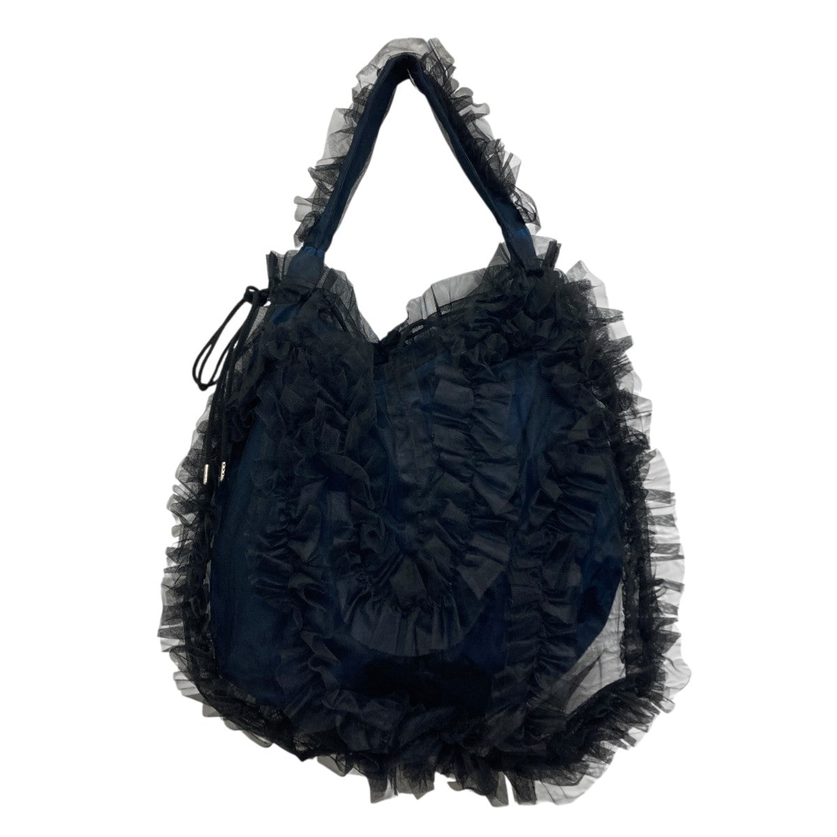 MOLLY GODDARD(モリーゴダード) フリルバッグ ネイビー×ブラック