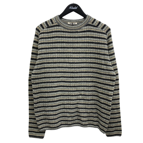 AURALEE ウールカシミヤニット　サイズ1 AURALEE(オーラリー) SHETLAND WOOL CASHMERE RIB KNIT P O カシミヤ