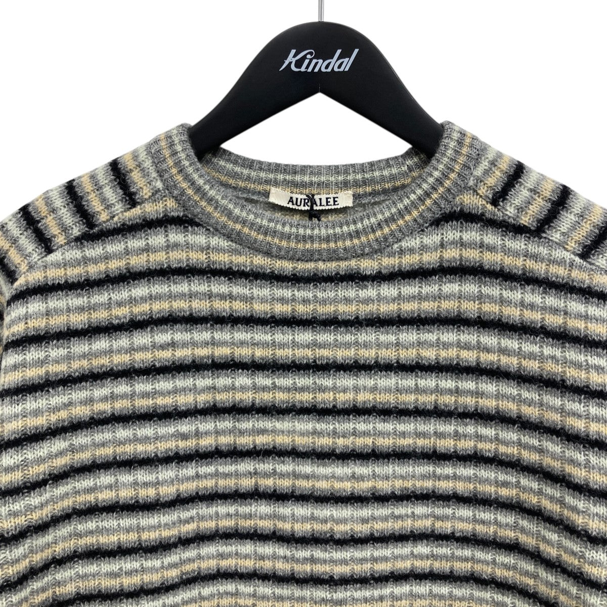 AURALEE(オーラリー) SHETLAND WOOL CASHMERE RIB KNIT P O カシミヤ