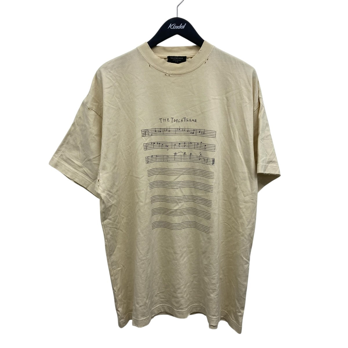 angelo badalamenti ダメージ加工プリントTシャツ