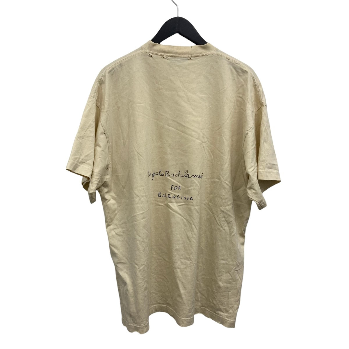 angelo badalamenti ダメージ加工プリントTシャツ