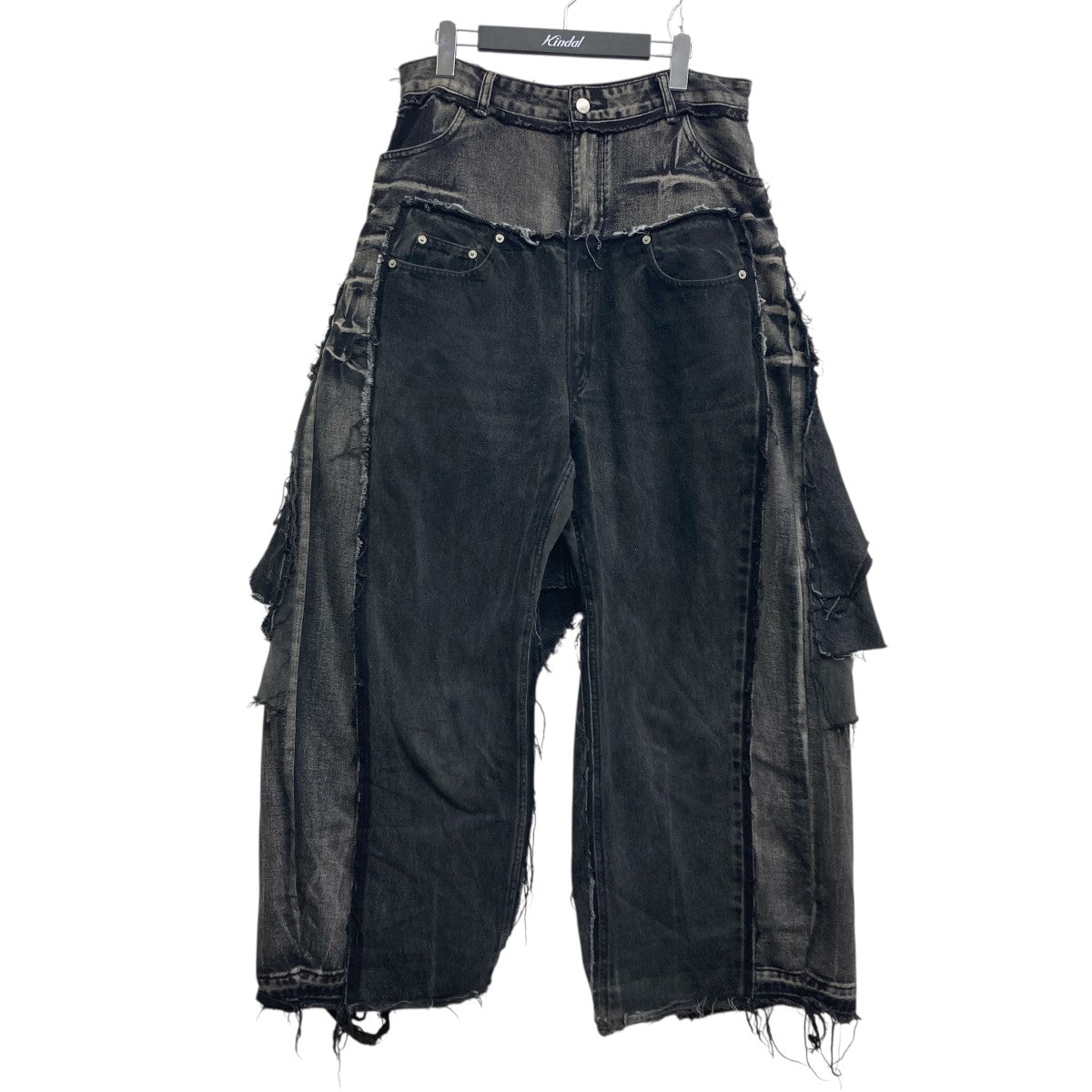 MMOPTION(ミリオプション) リメイクデニムパンツ ブラック サイズ