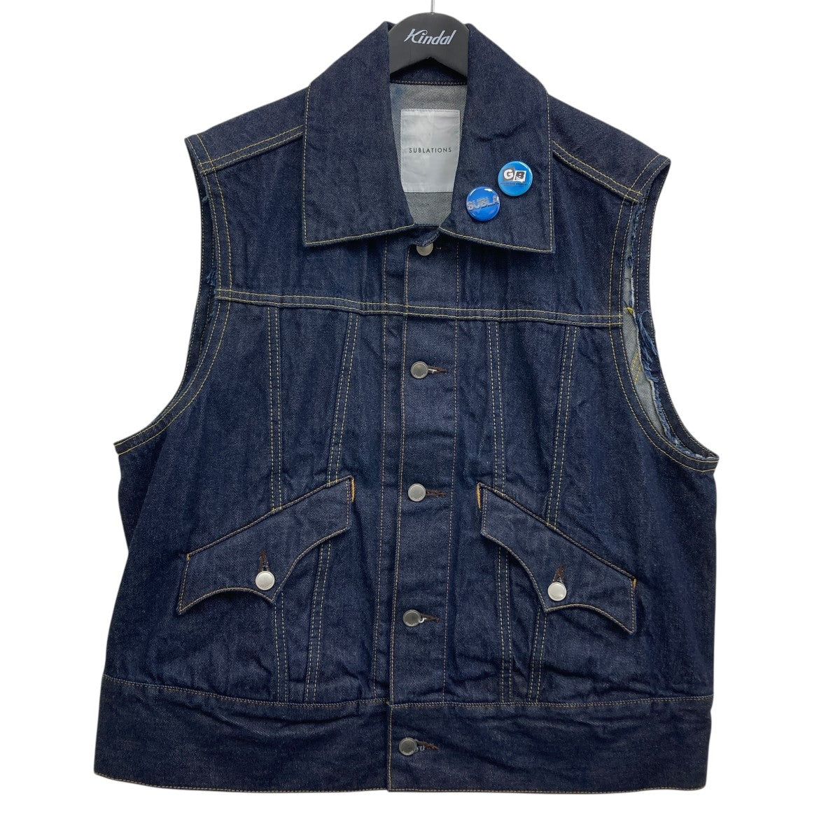SUBLATIONS(サブレーション) SAMPLE デニムベスト SBL-026 インディゴ