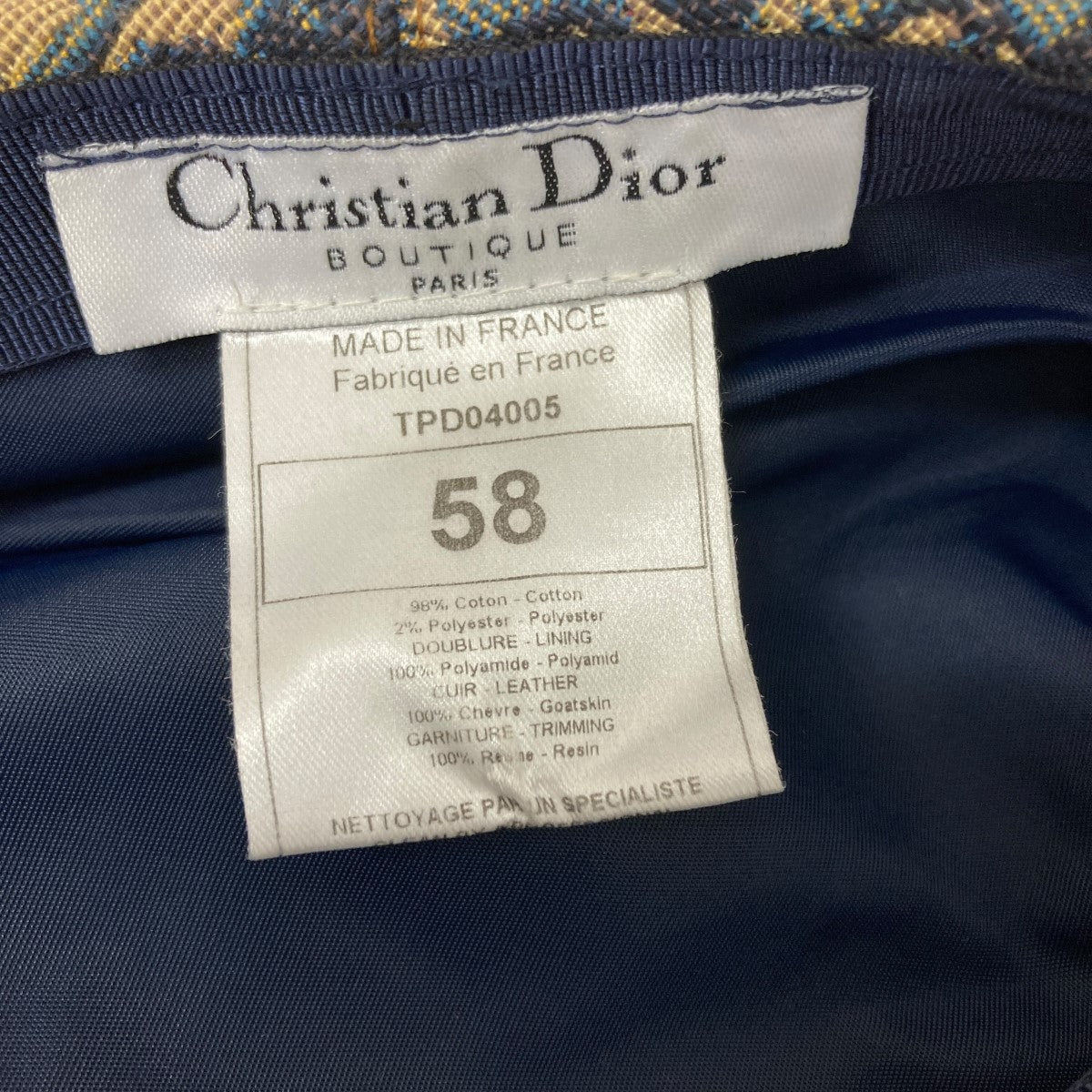 Christian Dior ガリアーノ期 キャスケット 古着・中古-6枚目のアイテム画像