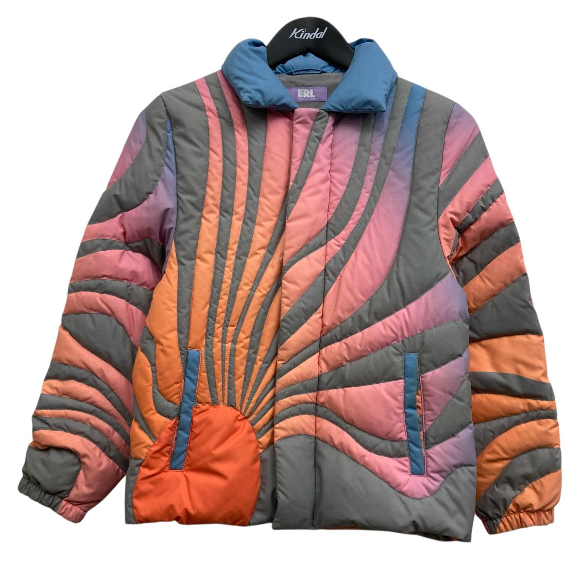 SUN BOMBER PUFFER JACKET 総柄ダウンジャケット