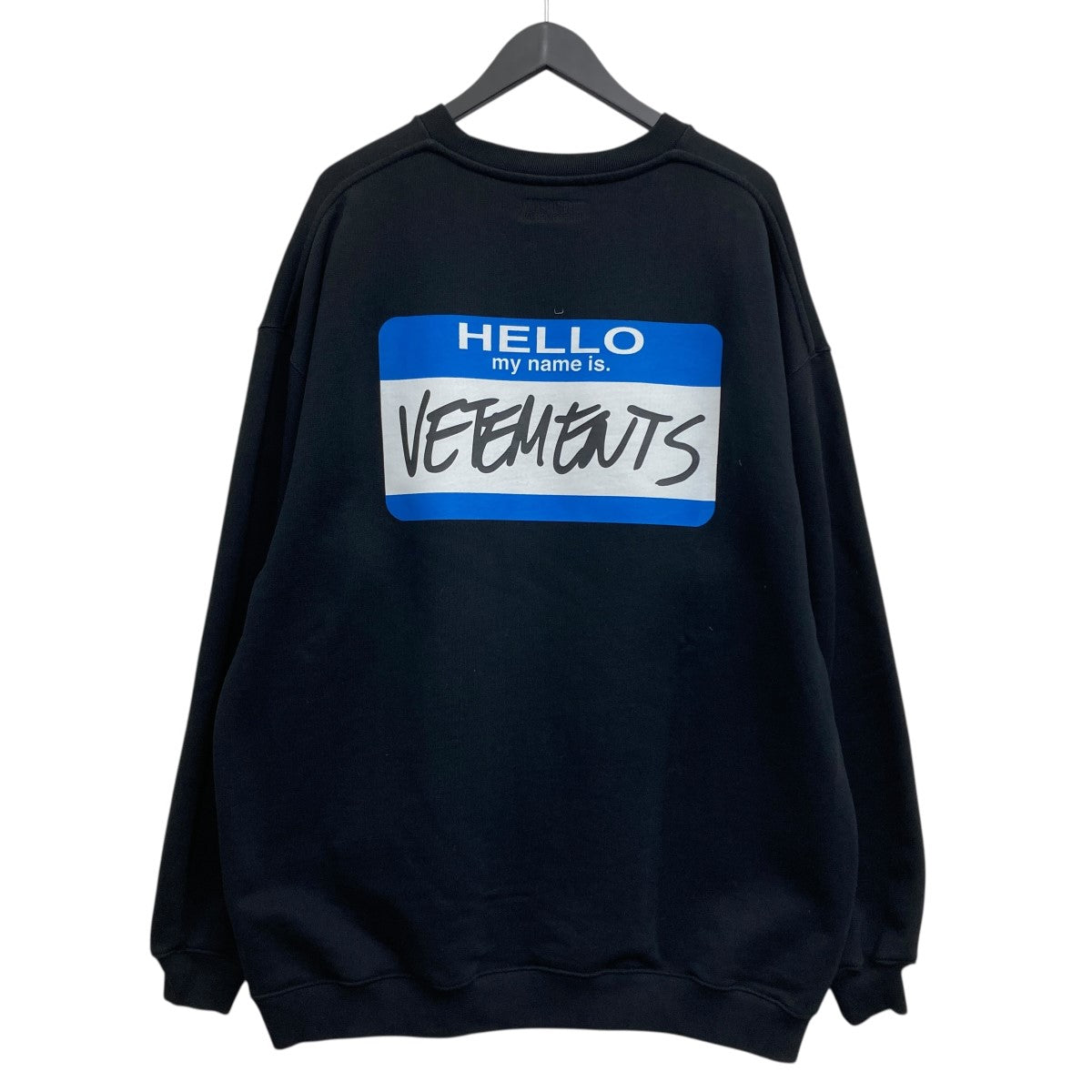 VETEMENTS(ヴェトモン) HELLO My Name Is ロングスウェット UA52PA630B