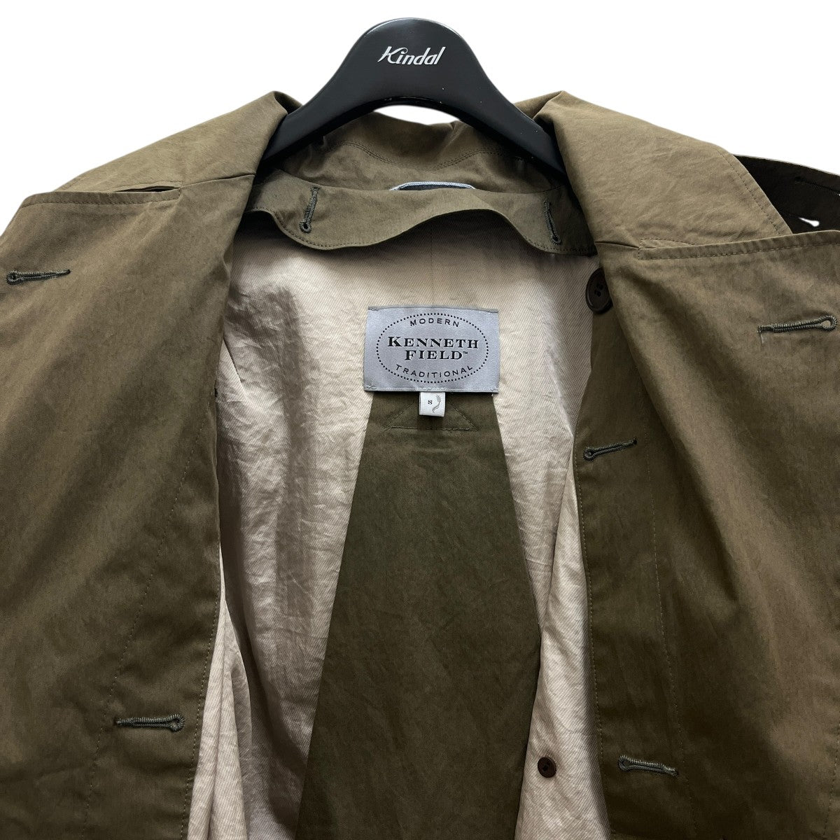 KENNETH FIELD ショートトレンチコート 古着・中古-3枚目のアイテム画像