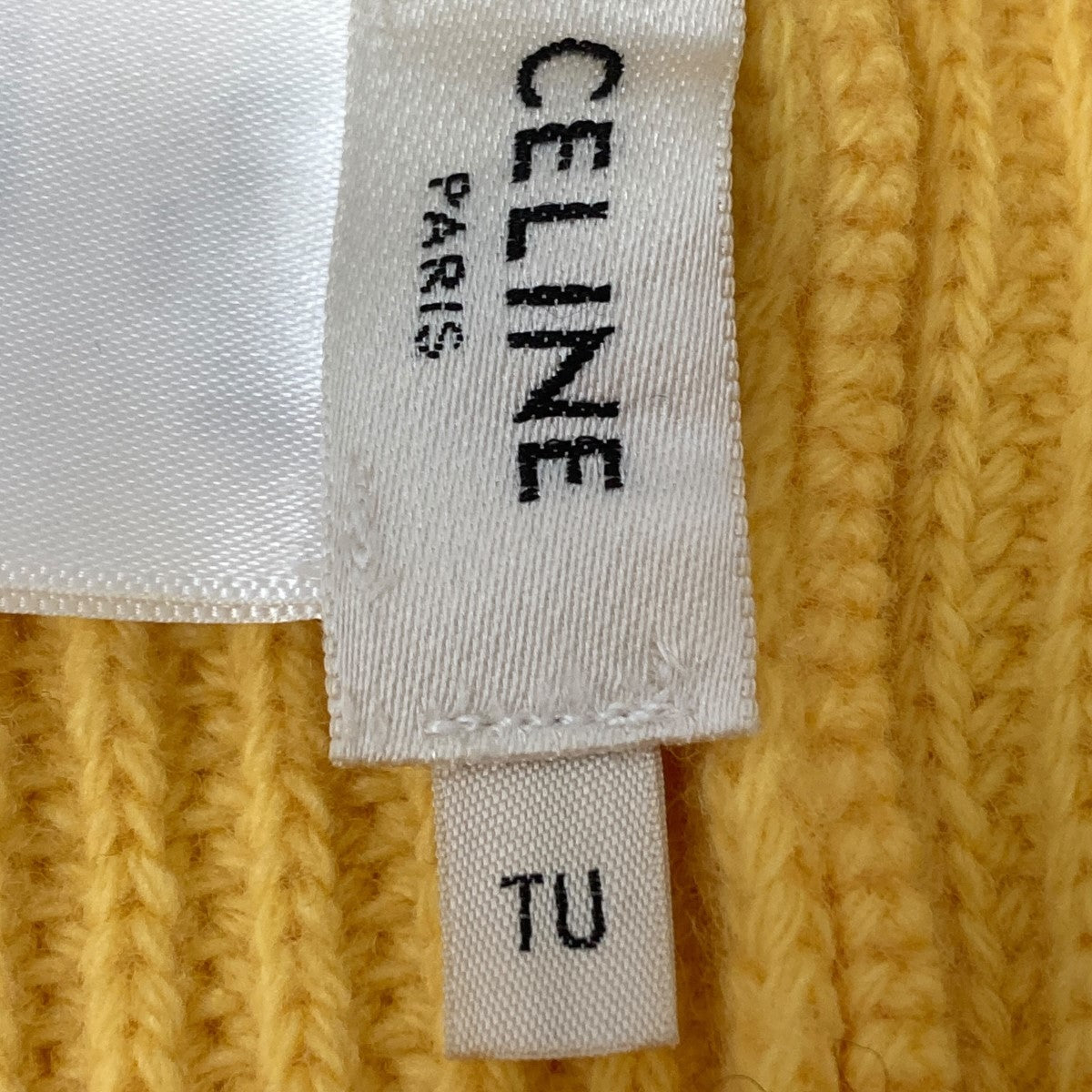 CELINE イエロービーニー CELINE(セリーヌ) ニット帽 2A61W535Q イエロー サイズ -｜【公式