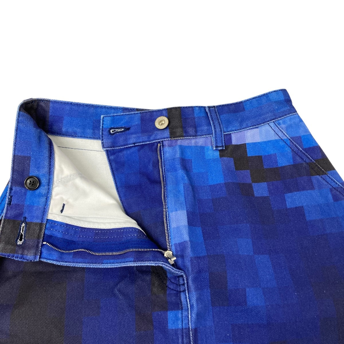 LOEWE PIXELATED MINI SKIRT DENIM SAMPLE品 ミニデニムスカート 古着・中古-4枚目のアイテム画像