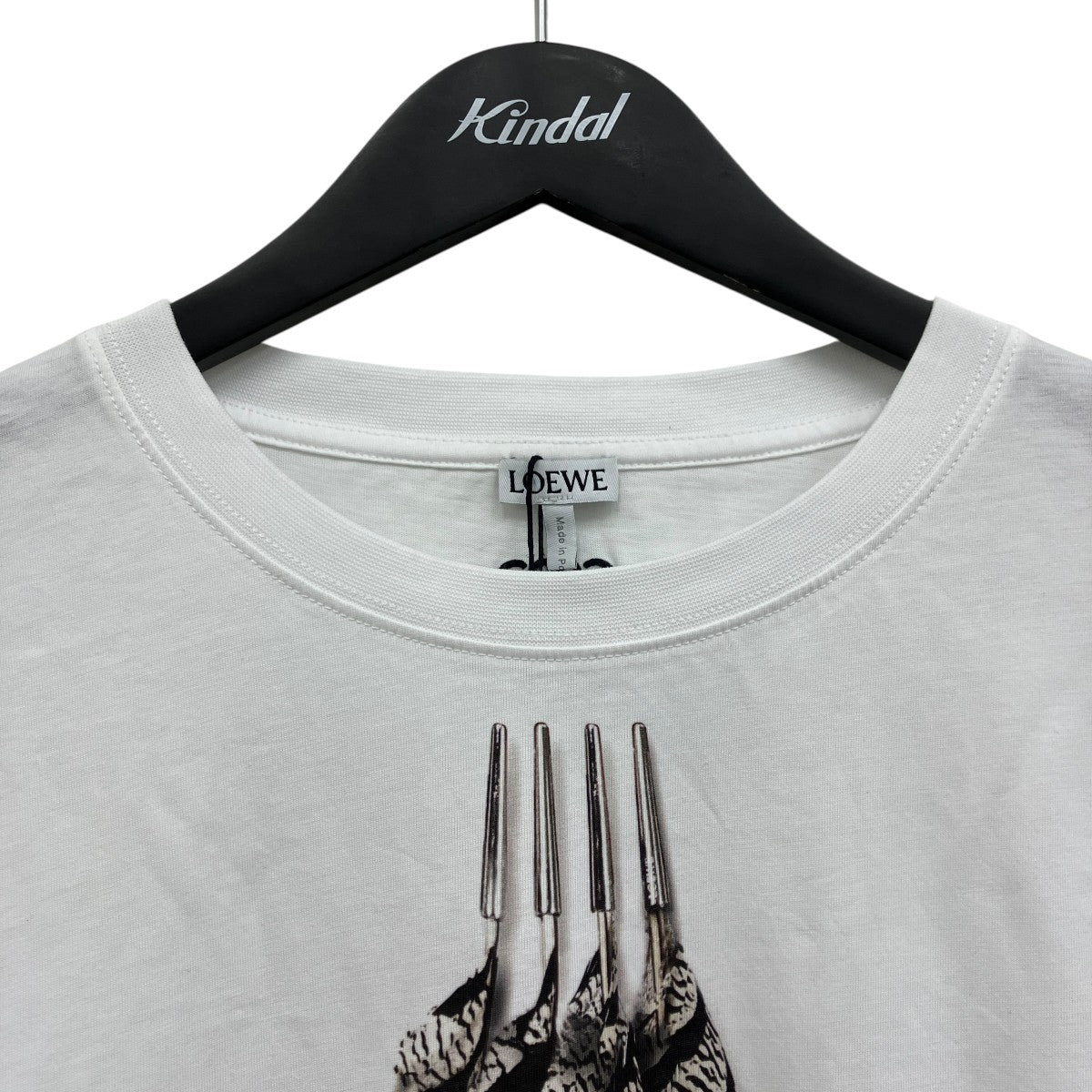 LOEWE MEN’S FEATHER LOOSE FIT T-SHIRT SAMPLE品 フェザープリント ルーズフィット Tシャツ 古着・中古-3枚目のアイテム画像
