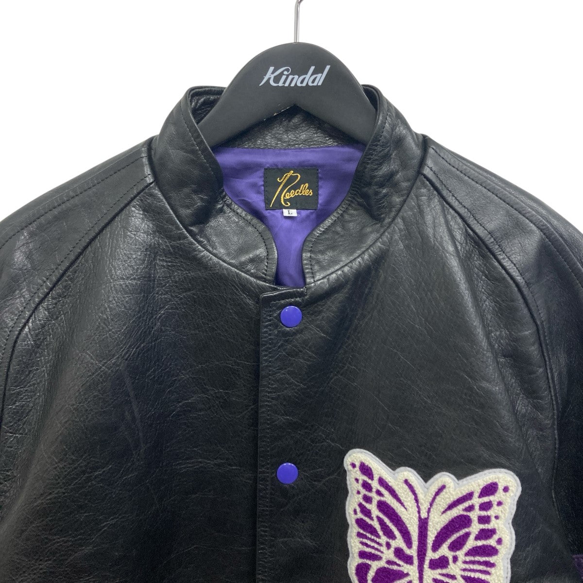 Needles(ニードルズ) LETTERMAN JACKET レザージャケット NS078