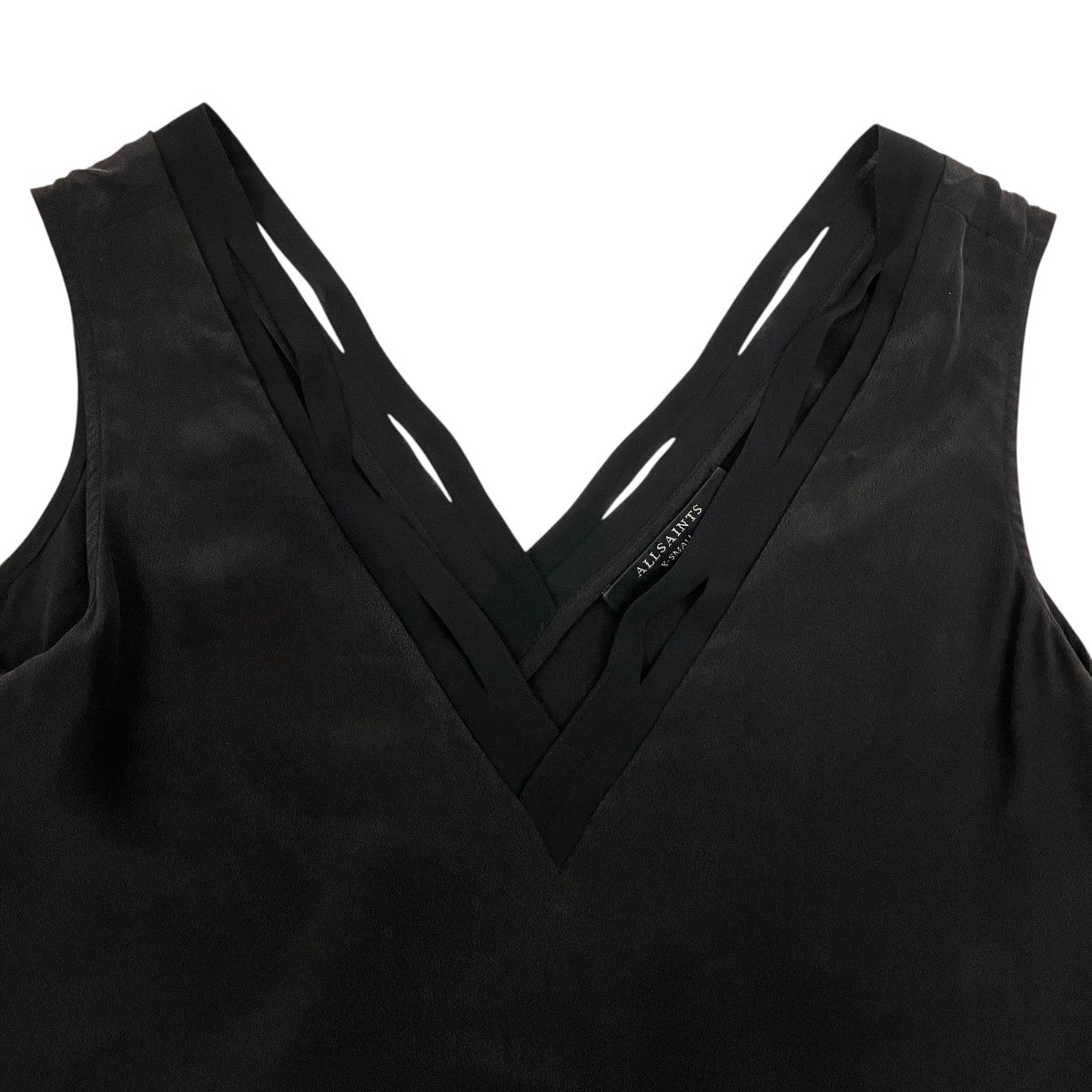 ALL SAINTS シルクノースリーブブラウス 古着・中古-3枚目のアイテム画像