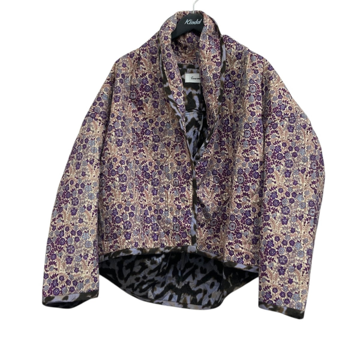 sara mallika Cotton Jacquard Flower Print Jacketフラワージャガードジャケット 古着・中古-1枚目のアイテム画像