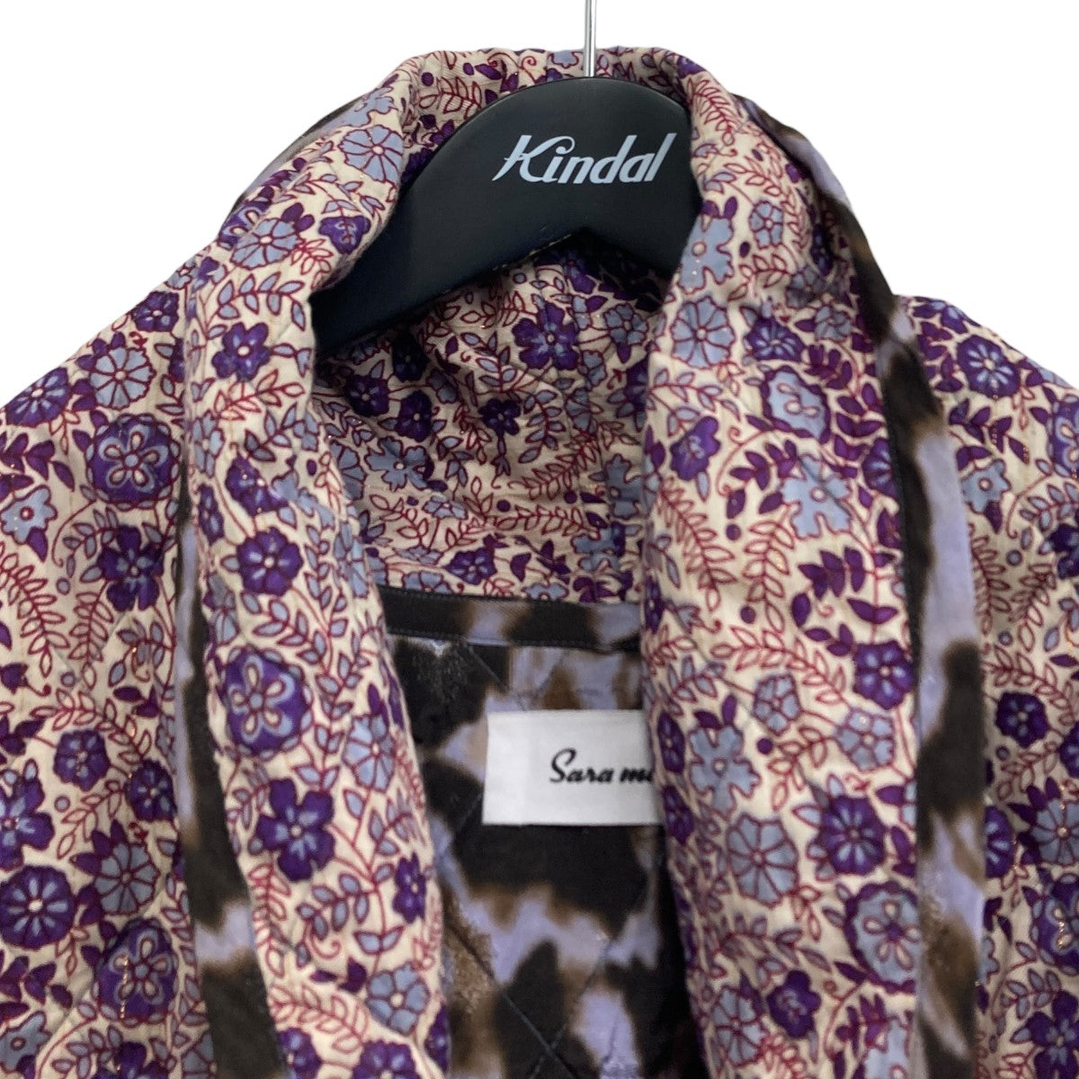 sara mallika Cotton Jacquard Flower Print Jacketフラワージャガードジャケット 古着・中古-3枚目のアイテム画像