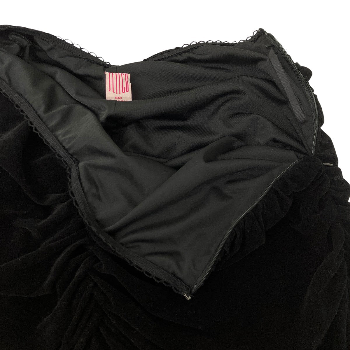 VELVET TULLE GATHERED SKIRT ドレス
