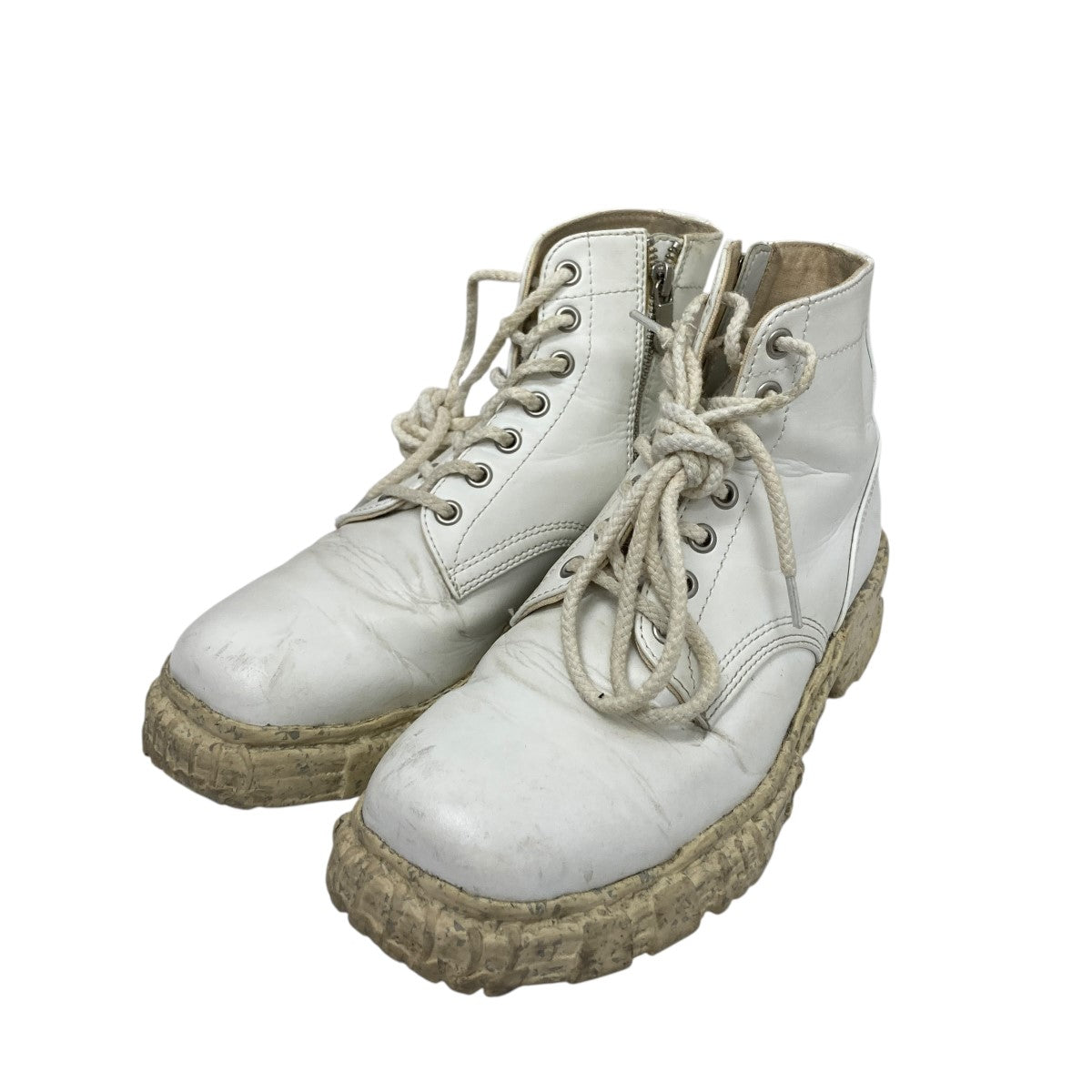 Maison MIHARA YASUHIRO Vintage-like Sole Synthetic Leather Boots ショートブーツ 古着・中古-1枚目のアイテム画像