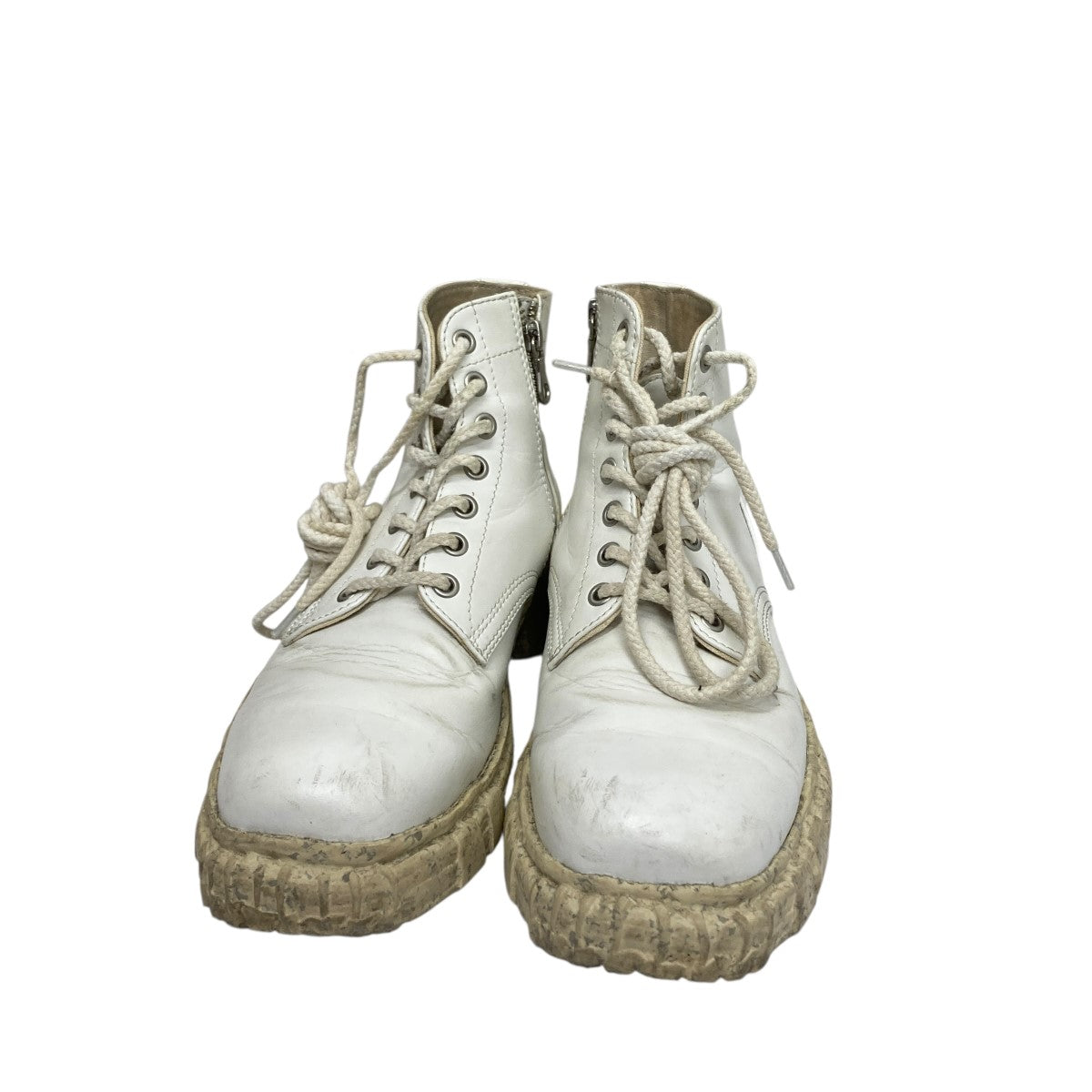 Maison MIHARA YASUHIRO Vintage-like Sole Synthetic Leather Boots ショートブーツ 古着・中古-2枚目のアイテム画像