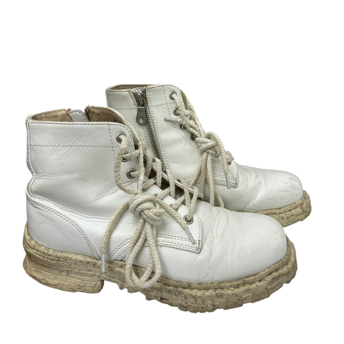 Maison MIHARA YASUHIRO Vintage-like Sole Synthetic Leather Boots ショートブーツ 古着・中古-4枚目のアイテム画像