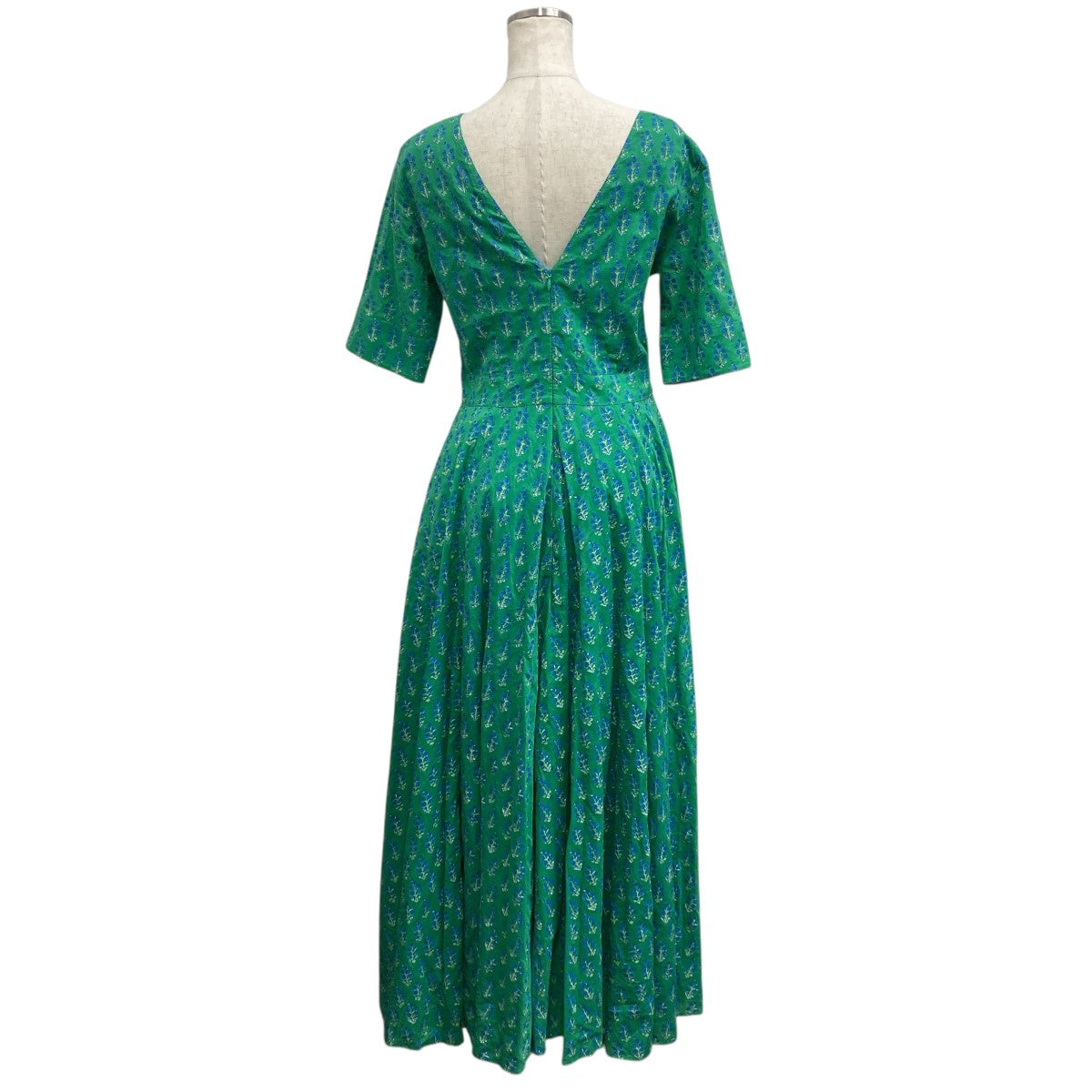 Cotton Voile Small Flower Print Flare Dress ワンピース