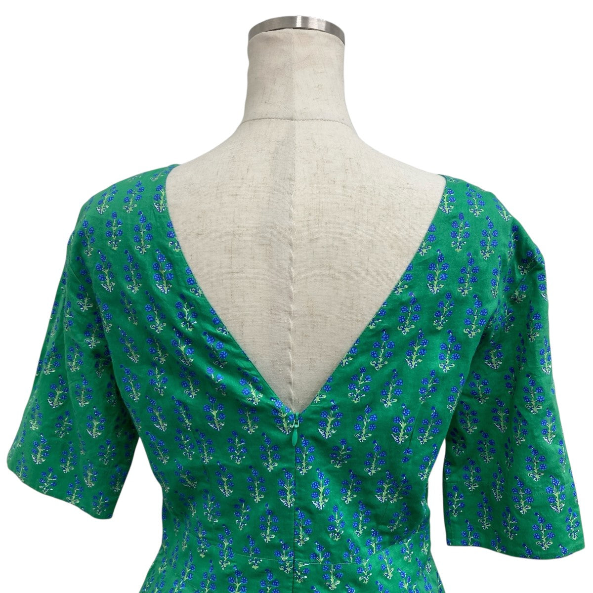 Cotton Voile Small Flower Print Flare Dress ワンピース
