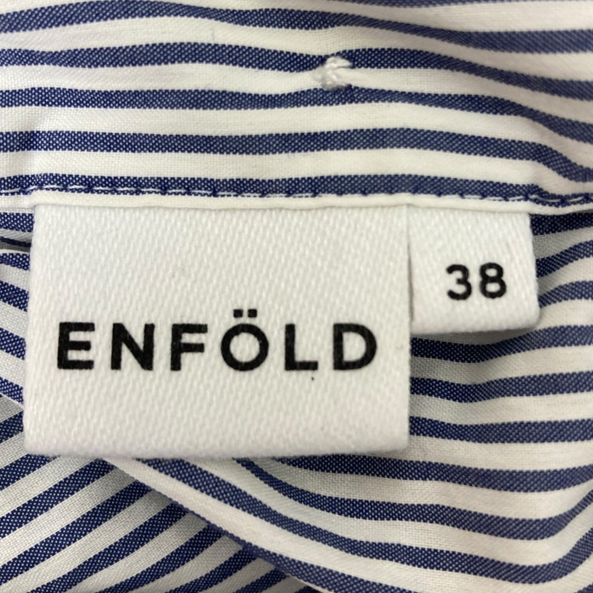 ENFOLD スタンドカラーストライプシャツ 古着・中古-6枚目のアイテム画像
