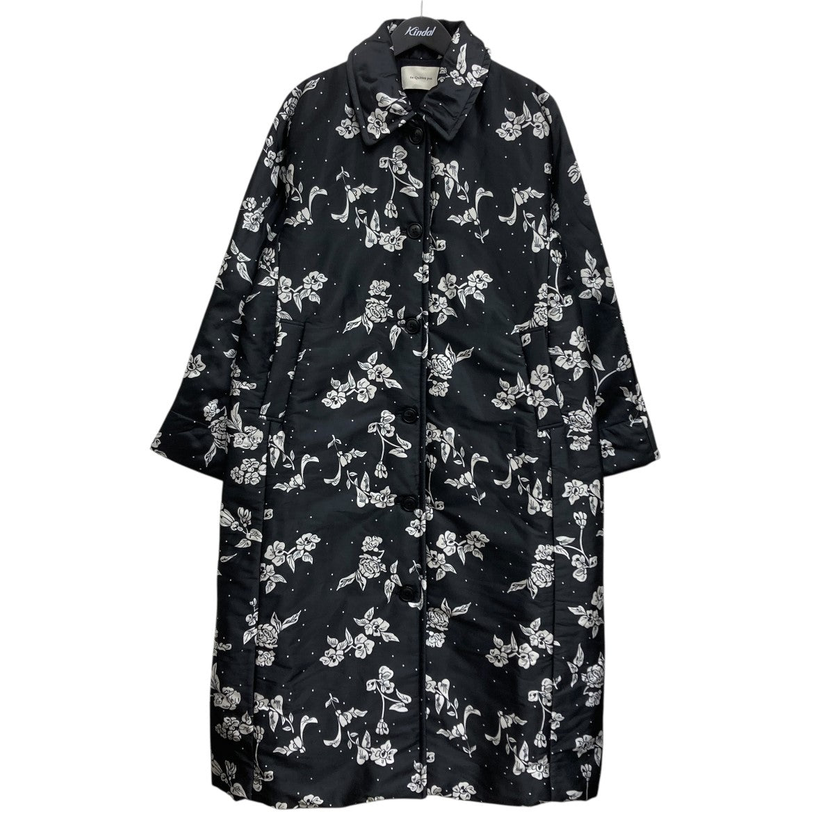 ne quittez pas Poly Dupion Flower Print Quilting Coat フラワープリントキルティングコート 古着・中古-1枚目のアイテム画像