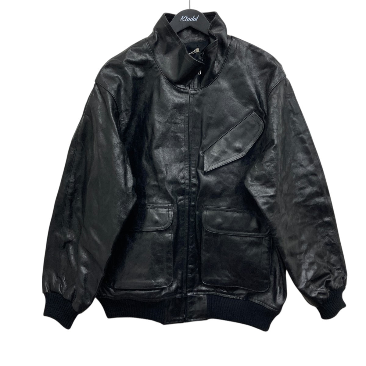 AURALEE LAMB LEATHER ZIP BLOUSON レザージャケット 古着・中古-1枚目のアイテム画像