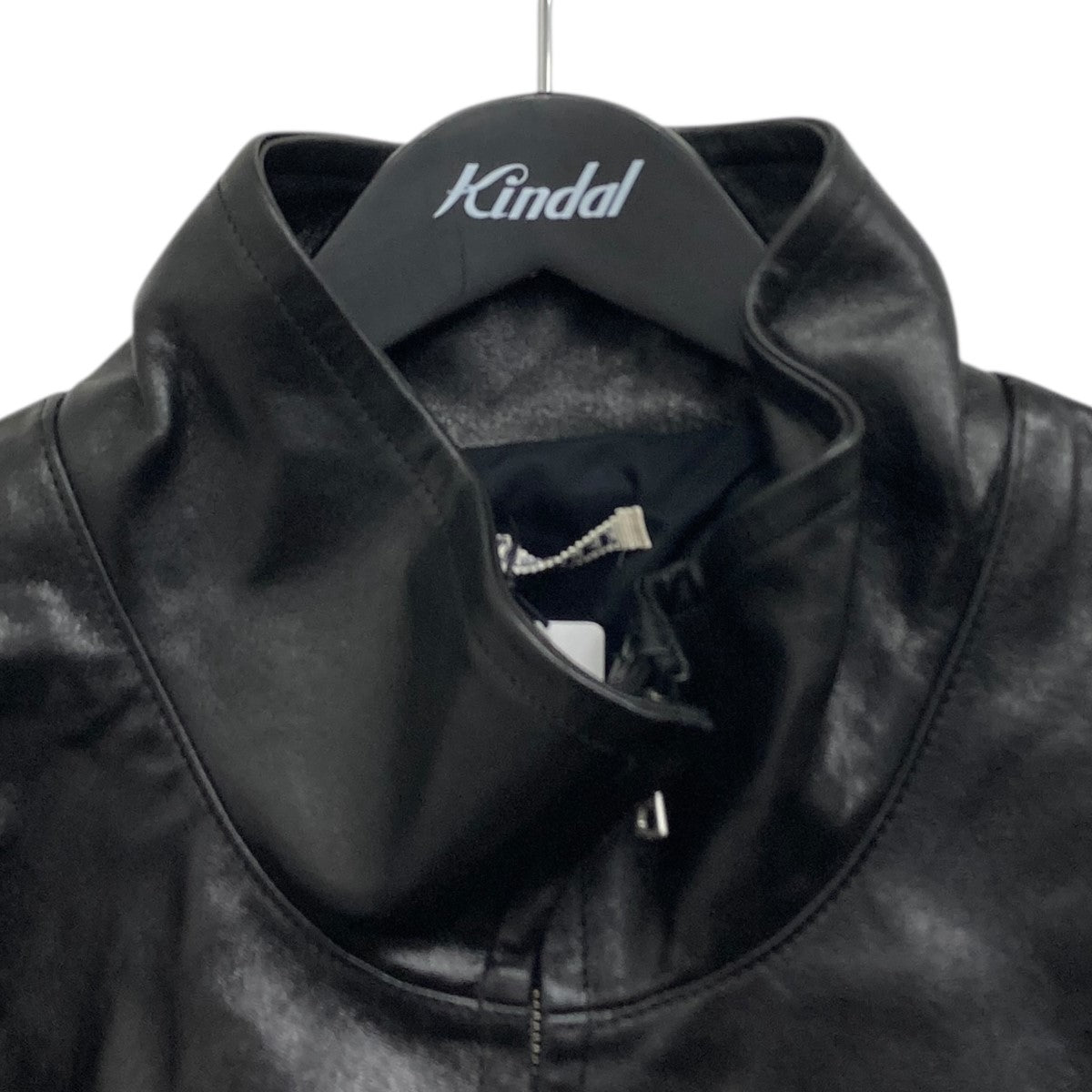 AURALEE LAMB LEATHER ZIP BLOUSON レザージャケット 古着・中古-3枚目のアイテム画像