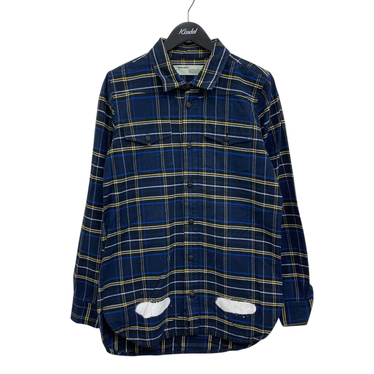 OFFWHITE(オフホワイト) チェックシャツ ネイビー サイズ XS｜【公式