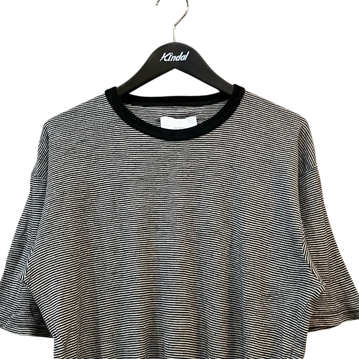 ssstein 25AW「Fine Wool Oversized Short Sleeve Tee」ボーダーウールTシャツST 1328 古着・中古-3枚目のアイテム画像